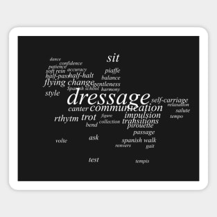 Equestrian Dictionary - Dressage (dark) Magnet